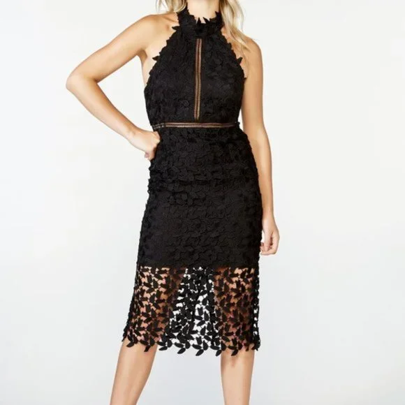 bardot gemma halter lace dress Bardot Gemma Lace Sheath Dress